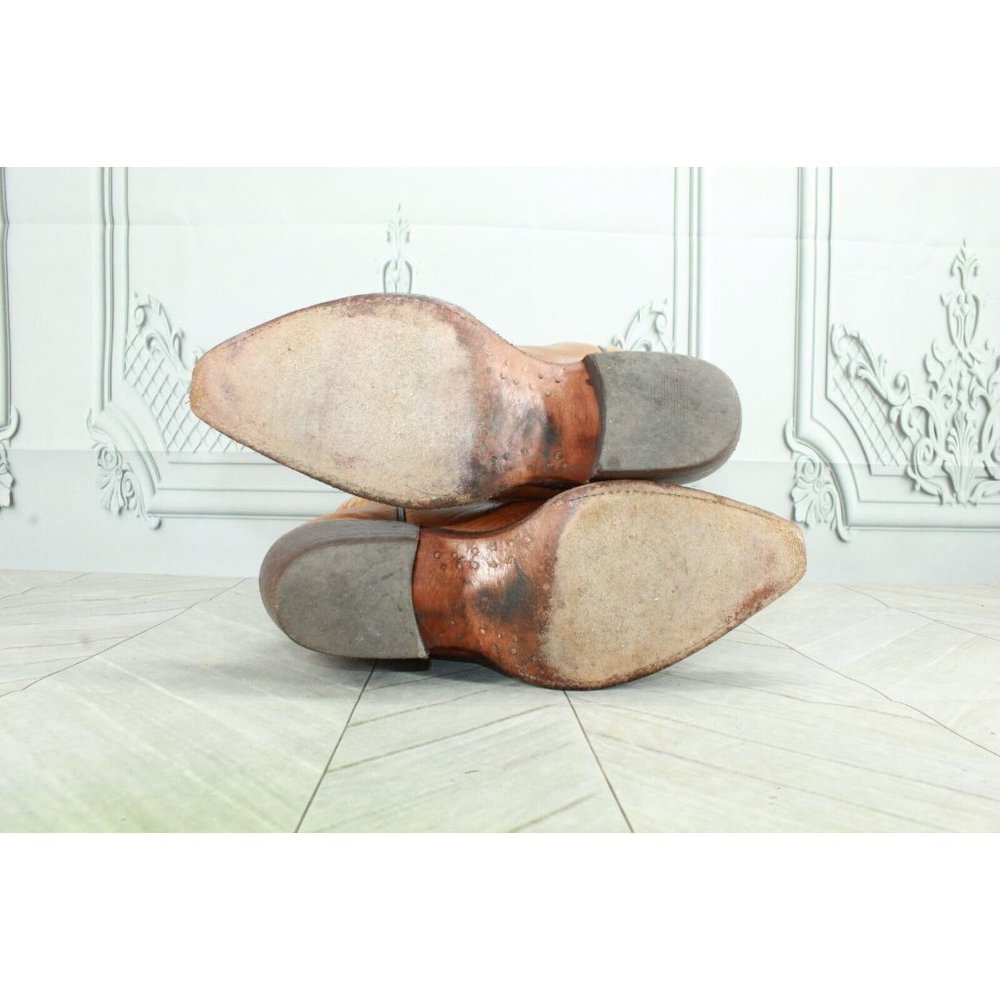 Steven Madden Brown Leather Pull-On Stitched Western Boots Size 6.5 - Picture 9 of 9